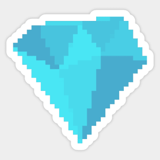 Blue Topaz Pixel Art Sticker